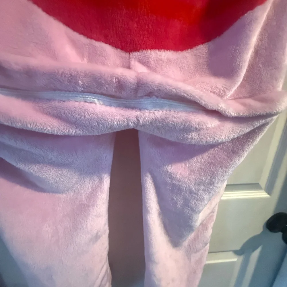 Disney Winnie the Pooh Piglet Adult Small Fuzzy One Piece Union Suit Costume S - Picture 5 of 6